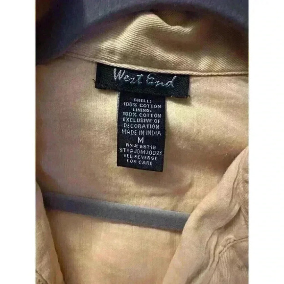 West End Yellow Ombre Embroidered Jacket Women's Medium - Picture 2 of 5